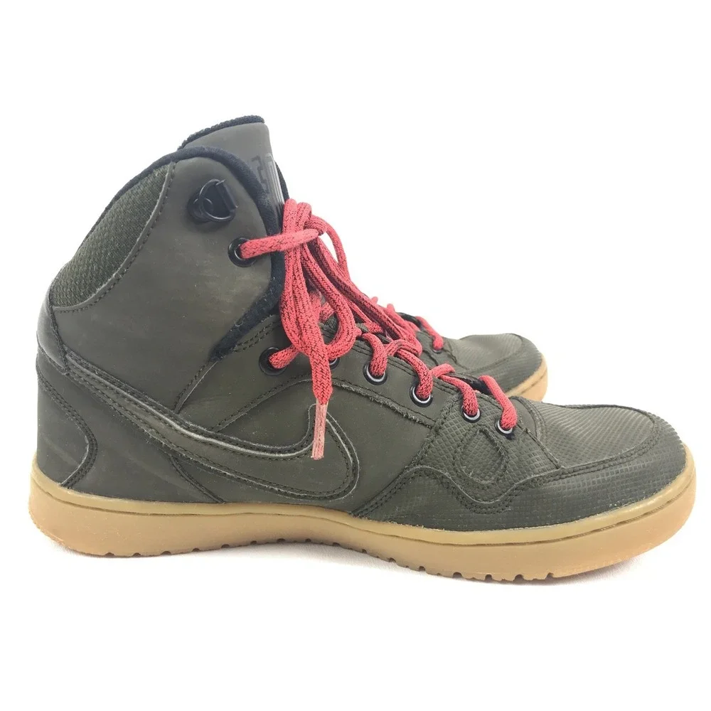 NIKE Son of Force Mid Men's Size 8 807242 330 Dark Loden Green Gum Leather Shoes